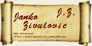 Janko Živulović vizit kartica